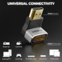 deleyCON 2 Piezas Adaptador HDMI Conector de Acoplamiento Ángulo de 270° 8K@60Hz / 4K@120Hz UHD Aluminio HDMI 2.1 ARC HDR10+
