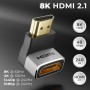 deleyCON 2 Piezas Adaptador HDMI Conector de Acoplamiento Ángulo de 270° 8K@60Hz / 4K@120Hz UHD Aluminio HDMI 2.1 ARC HDR10+