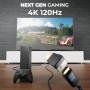 deleyCON 2 Piezas Adaptador HDMI Conector de Acoplamiento Ángulo de 270° 8K@60Hz / 4K@120Hz UHD Aluminio HDMI 2.1 ARC HDR10+