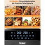 YASHE Air Fryer with Dual Compartment, 9L Dual Air Fryer with SYNC Function, 8 in 1 Cooking Presets Touch Screen Air Fryer, Fast