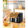 YASHE Air Fryer with Dual Compartment, 9L Dual Air Fryer with SYNC Function, 8 in 1 Cooking Presets Touch Screen Air Fryer, Fast