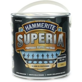 Hammerite Superia Esmalte Metal Antióxido Interior y Exterior Mate Gris Oscuro, 250 ml
