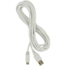 DollaTek Cable de alimentación USB Extra Largo de 3M Compuesto Wii U Gamepad - Blanco
