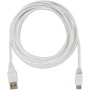 DollaTek Cable de alimentación USB Extra Largo de 3M Compuesto Wii U Gamepad - Blanco