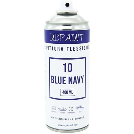 Repaint Pintura flexible para PVC, neopreno y material plástico azul marino, 400 ml