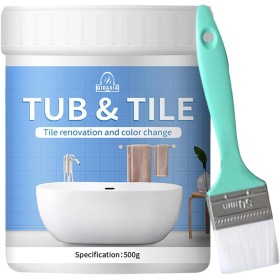 Pintura para bañeras, kit de acabado de secado rápido para baños | Pintura para bañera blanca adecuada para duchas, encimeras,