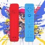 AUFGLO Retro Wii Controller 2 Pack Wii u Remote mit Silikongehäuse und Handgelenksgurt (Rot + Hellblau)