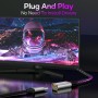 Cable de extensión HDMI,0.2M 8K 60HZ 4K 120HZ 144HZ Cable de extensión HDMI 2.1 macho a hembra 48Gbps Ultra Alta Velocidad UHD