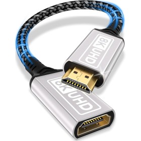 Cable de extensión HDMI,0.2M 8K 60HZ 4K 120HZ 144HZ Cable de extensión HDMI 2.1 macho a hembra 48Gbps Ultra Alta Velocidad UHD