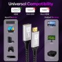 Cable de extensión HDMI,0.2M 8K 60HZ 4K 120HZ 144HZ Cable de extensión HDMI 2.1 macho a hembra 48Gbps Ultra Alta Velocidad UHD