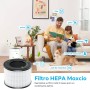 Maxcio Air Purifier with HEPA Filter, Filtraggio efficace di particelle e odori, silenzioso a 23 dB, aromatherapy, risparmio