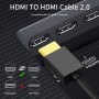 Twozoh Extra Fino HDMI Cable 0.3M, Flexible Slim & Soft HDMI Cable Delgado Compatible con 3D/4K@60Hz/2160P/1080P