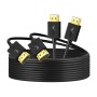 Twozoh Extra Fino HDMI Cable 0.3M, Flexible Slim & Soft HDMI Cable Delgado Compatible con 3D/4K@60Hz/2160P/1080P