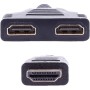 REY - Cable Adaptador Duplicador HDMI Macho a Doble HDMI Hembra Color Negro, 4k 1080p Full HD