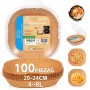 Air Fryer Paper 20C200 Air Fryer Square 200 Units 20-24cm Disposable Baking Molds BPA Free Accessories for Oil-Free Fryer 2 to 8