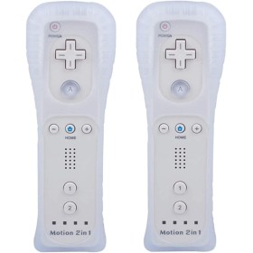 TechKen Pack de 2 Mandos para Wii,Wii Mando a Distancia Remote Controller para Wii con Motion Plus