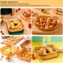 Air Fryer Paper 20C200 Air Fryer Square 200 Units 20-24cm Disposable Baking Molds BPA Free Accessories for Oil-Free Fryer 2 to 8