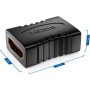 deleyCON Acoplamiento HDMI (Toma HDMI a Toma HDMI) Extensión HDMI Conector FullHD 4K HDR ARC para TV Monitor Proyector PC Laptop