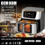 Air Fryer,12L Oil Free Fryer, 2800W, 8 Preset Programs, Air Fryer with Visible Window, LED Touch Screen, Multifunctional