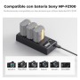 K&F Concept NP-FZ100 Cargador, Cargador de Batería NP-FZ100 de 3 Ranuras con Pantalla LCD Compatible con Cámaras Sony A7iii A7iv