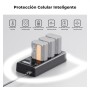 K&F Concept NP-FZ100 Cargador, Cargador de Batería NP-FZ100 de 3 Ranuras con Pantalla LCD Compatible con Cámaras Sony A7iii A7iv
