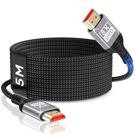 Nersligek 8K Cable HDMI 5m, HDMI 2.1 Cable 48Gbps 8K@60Hz, 4K@144Hz/120Hz 7680P eARC, HDR10, HDCP 2.2 & 2.3, Dolby Atmos para