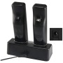 OSTENT Charger Dock Station + 2 Paquetes de baterías compatibles con el Mando a Distancia Nintendo Wii Color Blanco