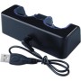 OSTENT Charger Dock Station + 2 Paquetes de baterías compatibles con el Mando a Distancia Nintendo Wii Color Blanco