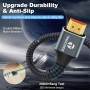 Thsucords Cable HDMI 8K 4K 0,5M, Alta Velocidad HDMI 2.1 8K@60Hz, 4K@120Hz 144hz 48gbps compatible con