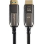 Amazon Basics Cable HDMI trenzado, fibra óptica, alta velocidad, 10 m, Negro