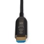 Amazon Basics Cable HDMI trenzado, fibra óptica, alta velocidad, 10 m, Negro