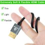 Thsucords 8K 4K Cable HDMI Ultra Delgado 2M, Fino Flexible HDMI 2.1 Alta Velocidad 4K@120Hz 8K@60Hz 48gbps compatible con Roku