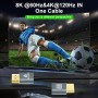 Thsucords 8K 4K Cable HDMI Ultra Delgado 2M, Fino Flexible HDMI 2.1 Alta Velocidad 4K@120Hz 8K@60Hz 48gbps compatible con Roku