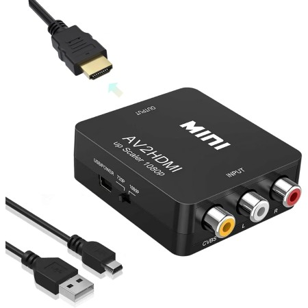 Adaptador HDMI adaptador rca a hdmi av to hdmi,adaptador av a hdmi hdmi a rca adaptador wii hdmi euroconector a hdmi 1080P con
