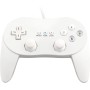 OSTENT Mando Clásico con Cable Pro Gamepad Joystick para Consola Nintendo Wii Remote Videojuego, Color Blanco