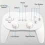 OSTENT Mando Clásico con Cable Pro Gamepad Joystick para Consola Nintendo Wii Remote Videojuego, Color Blanco