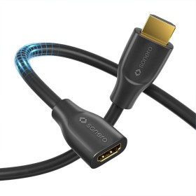 Sonero® cable de extensión Premium High Speed ​​HDMI 4K, enchufe HDMI A a toma HDMI A, contactos chapados en oro, doble