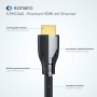 Sonero® cable de extensión Premium High Speed ​​HDMI 4K, enchufe HDMI A a toma HDMI A, contactos chapados en oro, doble