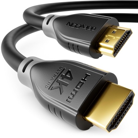 deleyCON Cable HDMI 2m 4K@60Hz 2K@165Hz con ARC Ethernet UHD HDR 3D Alta Velocidad 18Gbps para Barra de Sonido Televisión