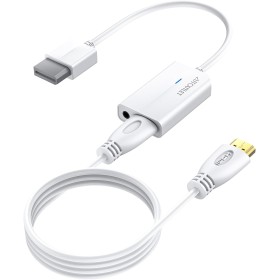 AUTOUTLET Adaptador Wii a HDMI, Convertidor Wii Hdmi Cable Extensión de 20cm 1080P / 720P Full HD, Salida de Audio de 3,5mm y