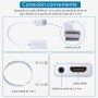 AUTOUTLET Adaptador Wii a HDMI, Convertidor Wii Hdmi Cable Extensión de 20cm 1080P / 720P Full HD, Salida de Audio de 3,5mm y