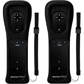 TechKen Pack de 2 Mandos para Wii,Wii Mando a Distancia Remote Controller para Wii con Motion Plus