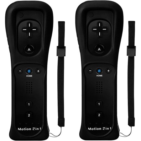 TechKen Pack de 2 Mandos para Wii,Wii Mando a Distancia Remote Controller para Wii con Motion Plus