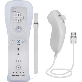 TechKen 2 en 1 Controller para Wii con Nunchuck,Mando Wii Motion Plus Integrado con Nunchuk Controller Remote Plus Controller