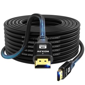 Charlore Cable HDMI 4K/60HZ 20M (HDMI 2.0,18Gbps) Conectores Chapados en Oro de Ultra Alta Velocidad, Retorno de Audio Ethernet,