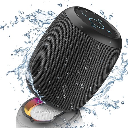 Zealot Altavoz Portátil Bluetooth con Luz LED, Altavoz Exterior Inalámbrico, 20W de Potencia y Autonomía de 24 Horas, Puerto de
