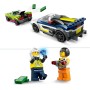 LEGO City Coche de Policía y Potente Deportivo, Vehículo de Emergencia de Juguete, Regalo para Niños y Niñas de 6 Años o Más,