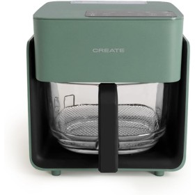 CREATE /AIR FRYER MIST/Oil Free Fryer 4.2 L with Sage Green Water Steamer/Capacity 5-6 Servings, 6 Programs, Glass Tray, Time