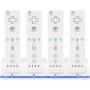 Estación de carga para Wii, 4 en 1 mando estación de carga con indicadores LED 4 piezas 2800mAh batería recargable paquete para