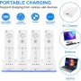 Estación de carga para Wii, 4 en 1 mando estación de carga con indicadores LED 4 piezas 2800mAh batería recargable paquete para